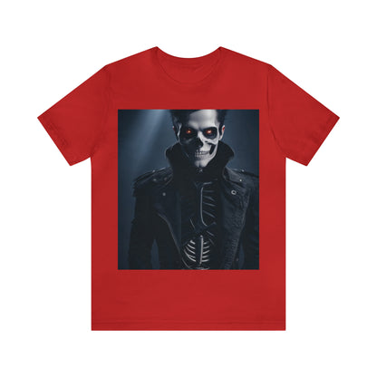 Tee-shirt à manches courtes en jersey unisexe - Halloween Skeleton man AI - 02