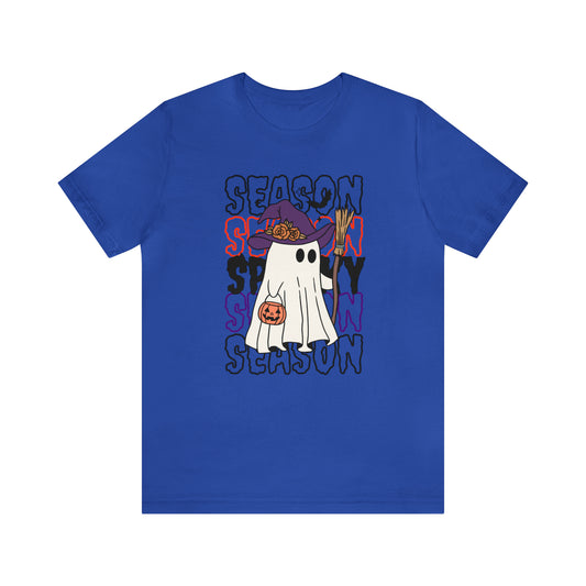 Unisex Jersey Short Sleeve Tee - Halloween - Little Ghost - 13