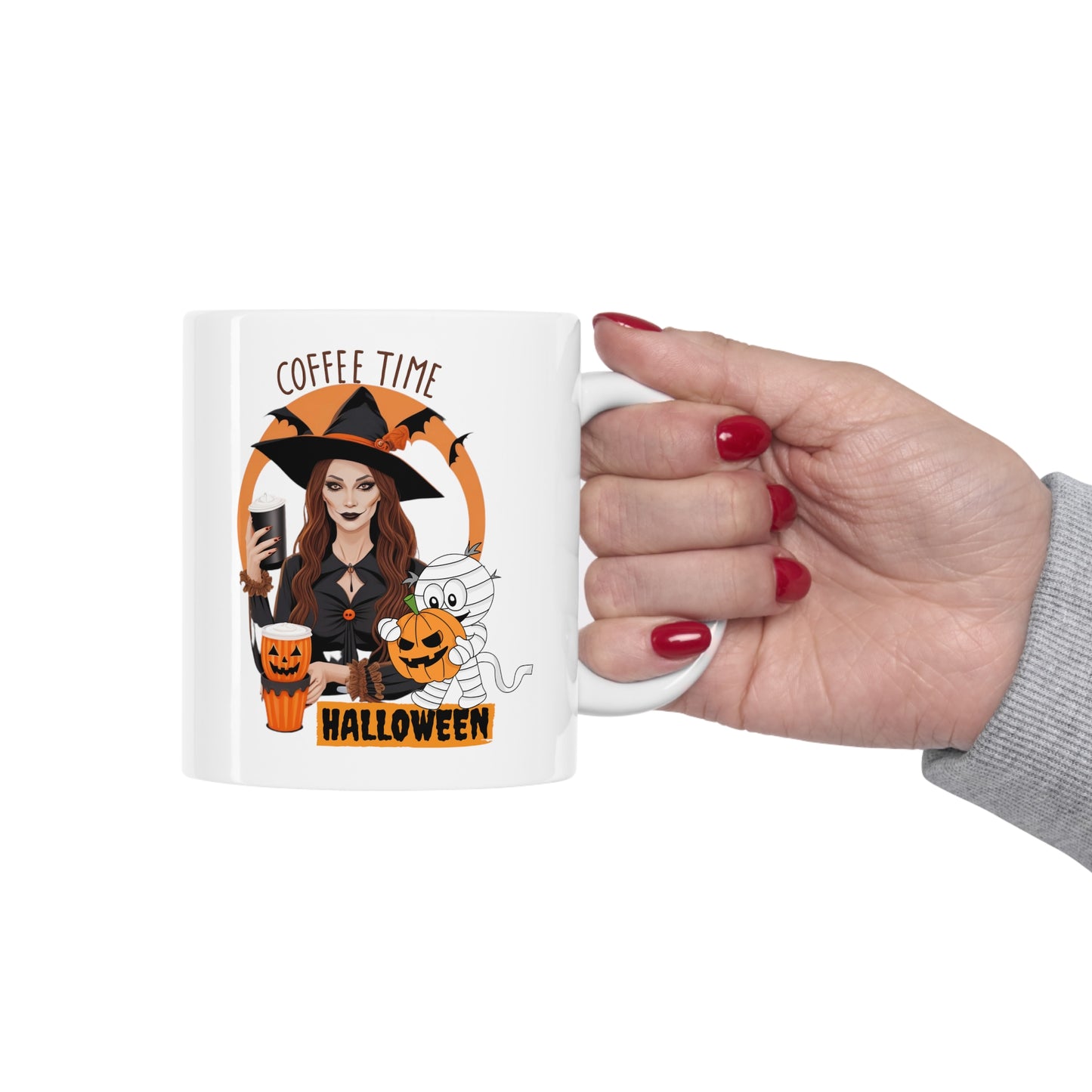 Taza de Cerámica 11oz - Bruja de Halloween - 01