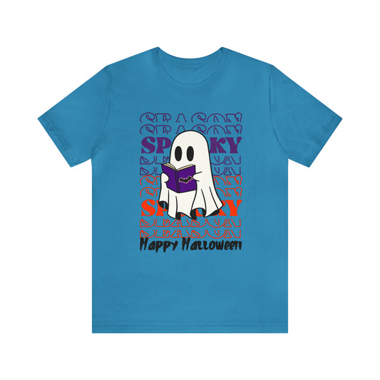 Camiseta de manga corta de jersey unisex - Halloween - Pequeño fantasma - 07