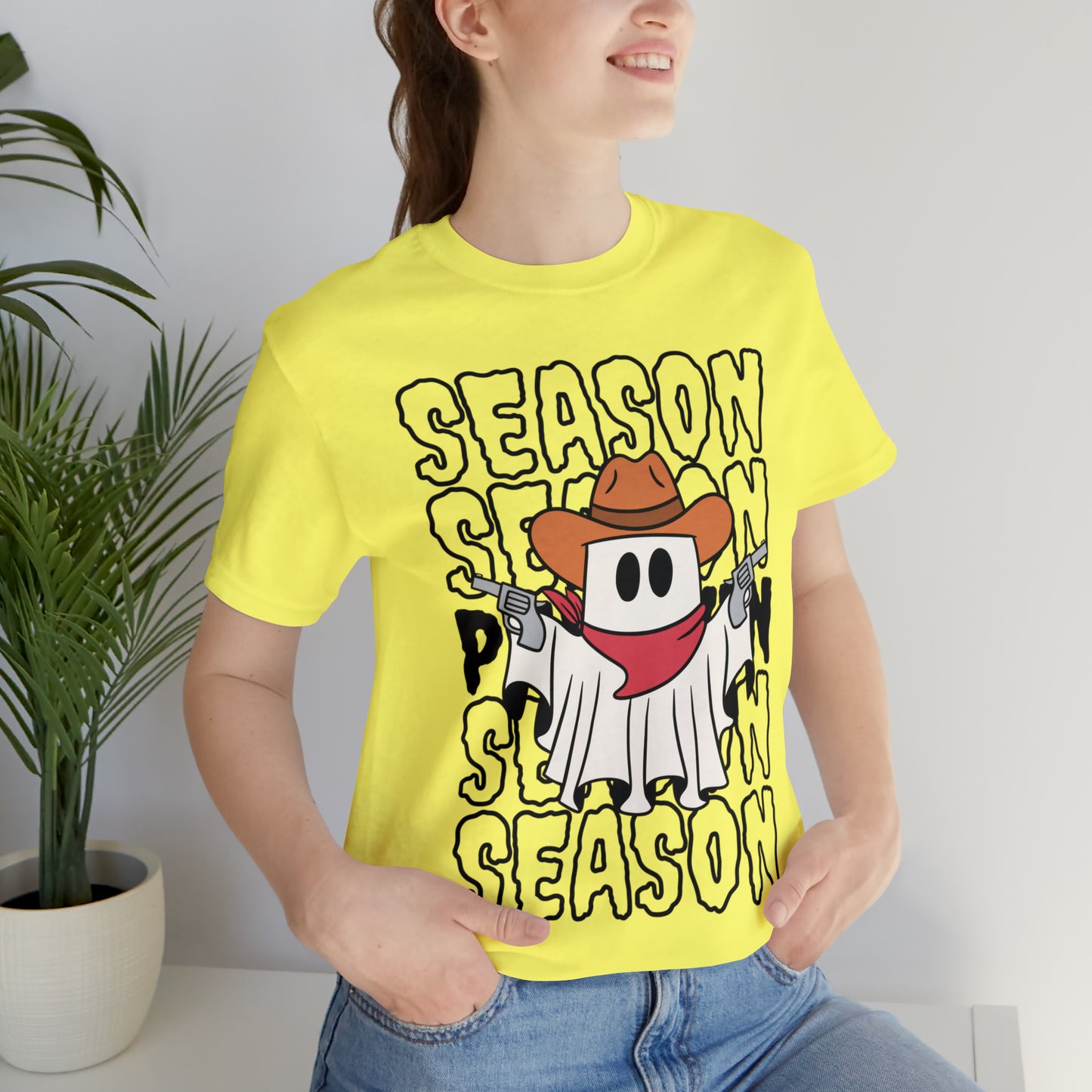 Camiseta de manga corta de jersey unisex - Halloween - Pequeño fantasma - 17