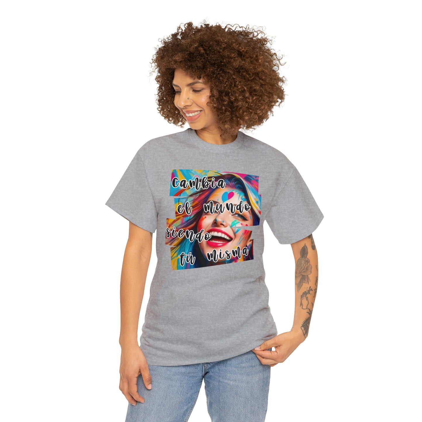 Tee-shirt unisexe en coton lourd - Amour et liberté - 01