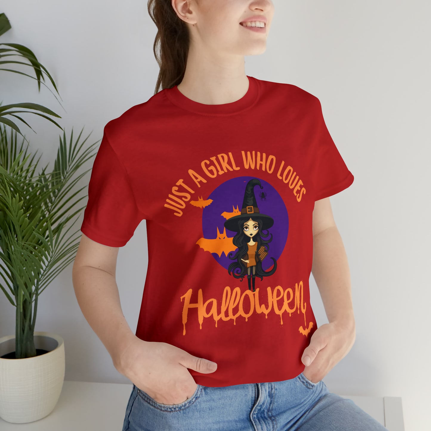 Unisex Jersey Short Sleeve Tee - Halloween - Just a Girl - 01