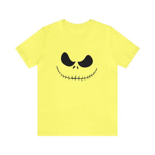 Camiseta de manga corta Unisex Jersey - Cara de terror de Halloween - 02