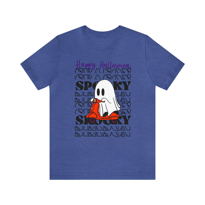 Unisex Jersey Short Sleeve Tee - Halloween - Little Ghost - 09