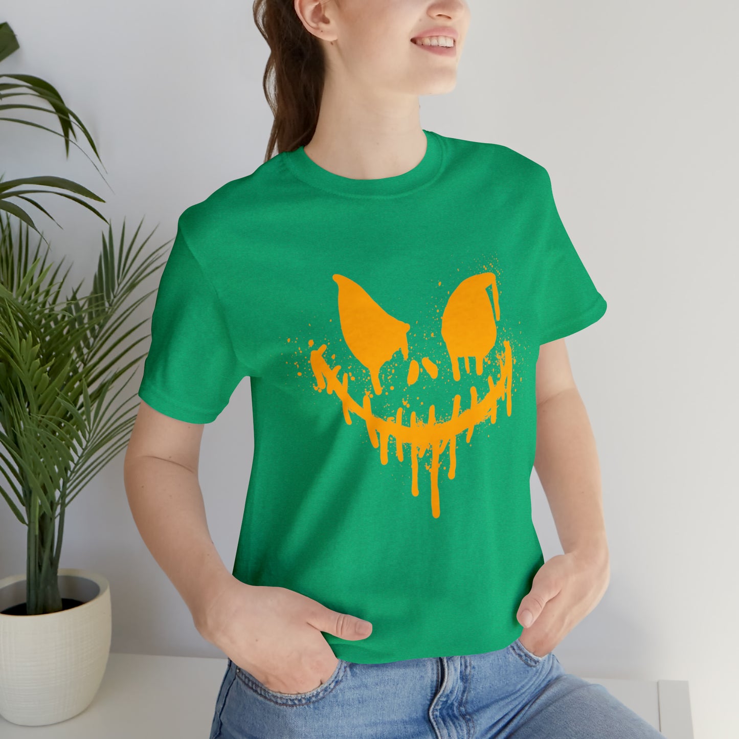 Unisex Jersey Short Sleeve Tee - Halloween Horror face - 03