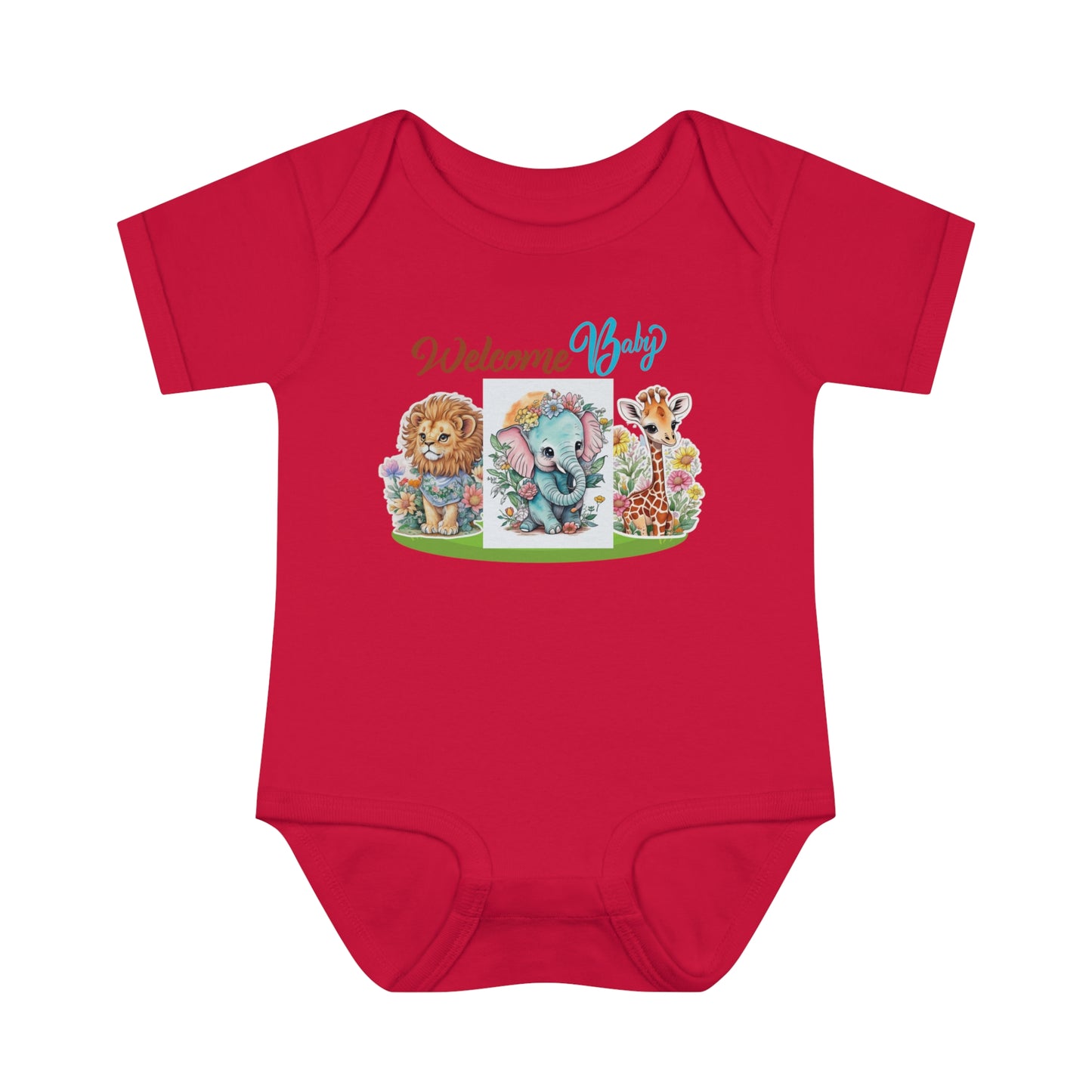 Infant Baby Rib Bodysuit - Welcome Baby - 06