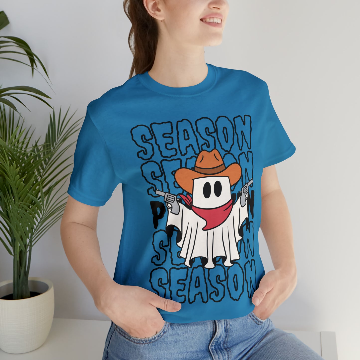 Camiseta de manga corta de jersey unisex - Halloween - Pequeño fantasma - 17