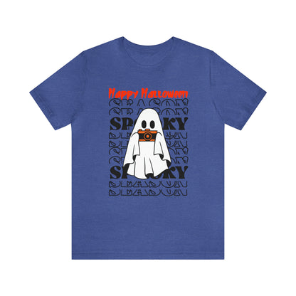 Unisex Jersey Short Sleeve Tee - Halloween - Little Ghost - 08