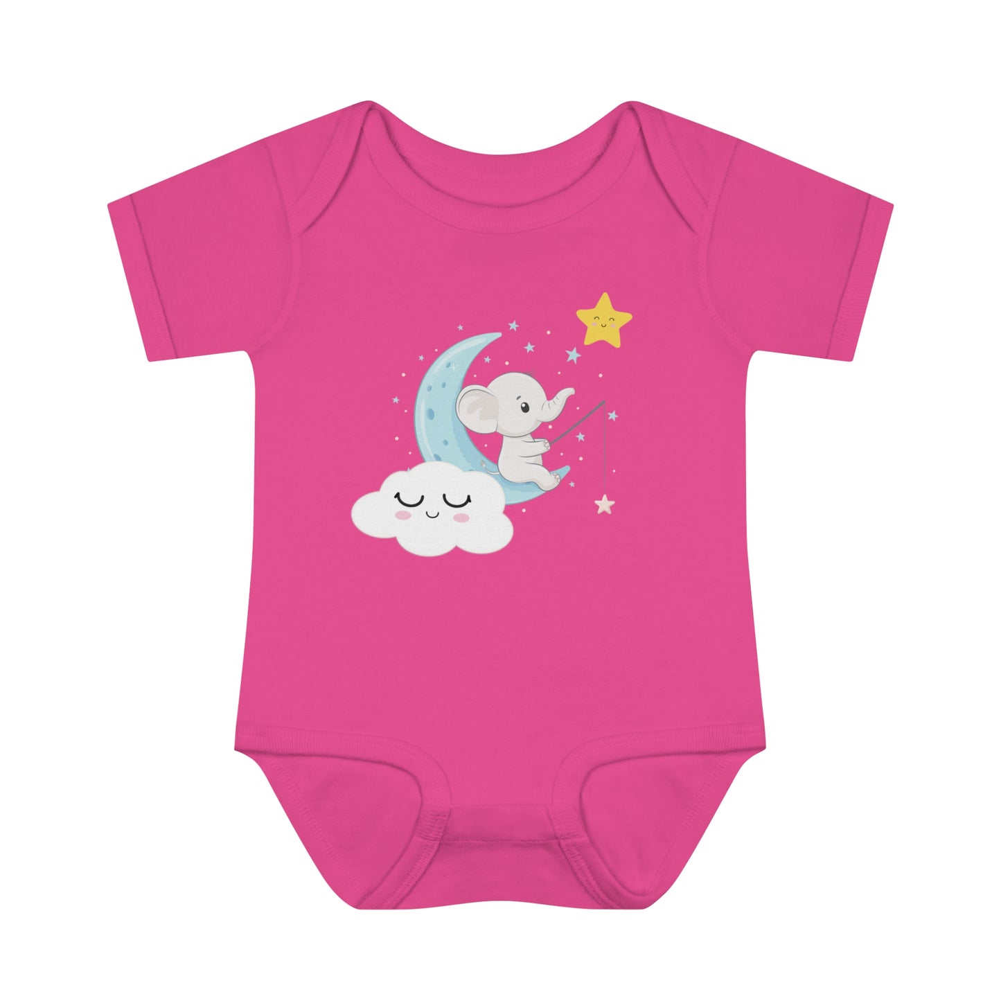 Infant Baby Rib Bodysuit - Baby elephant - 05