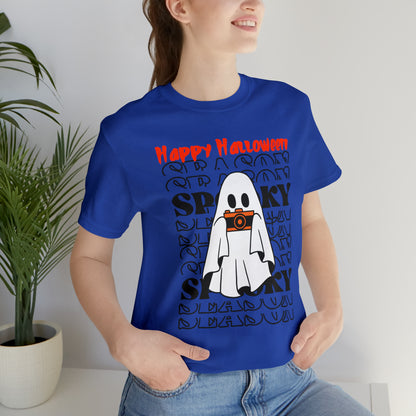 Camiseta de manga corta de jersey unisex - Halloween - Pequeño fantasma - 08