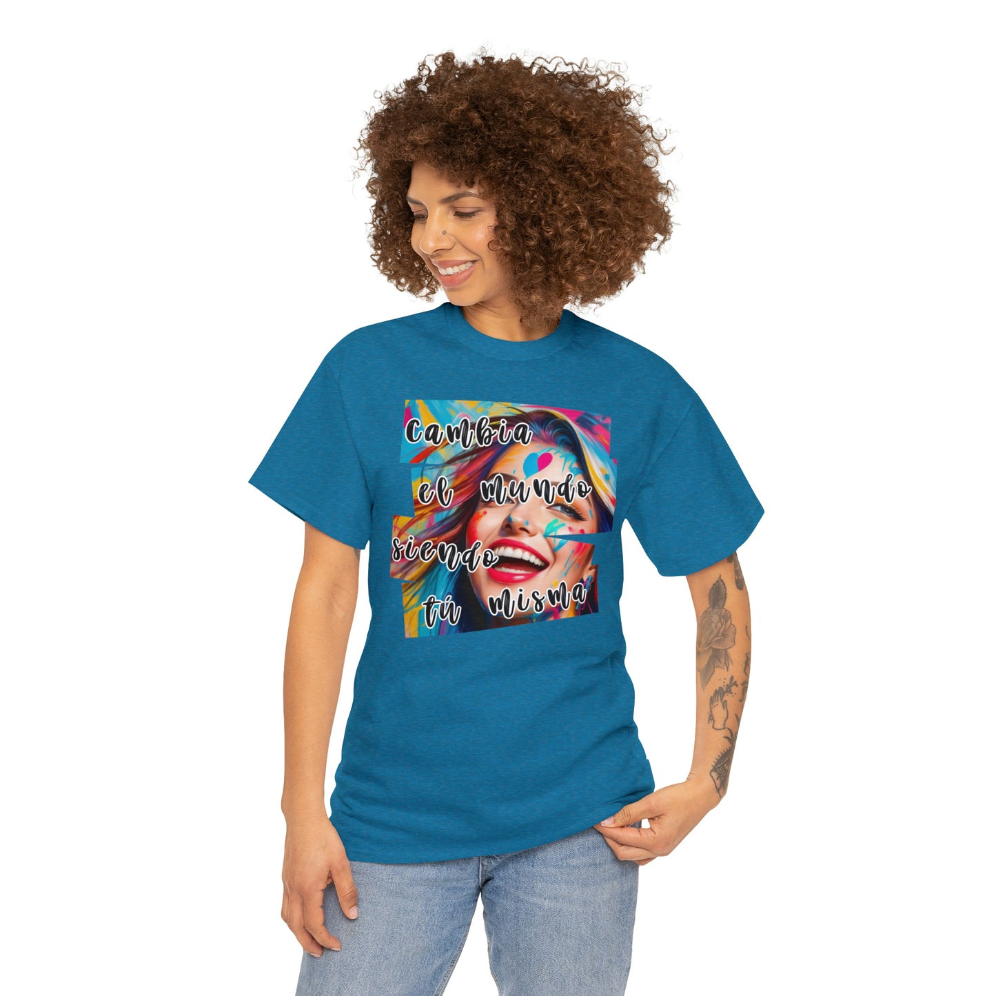 Tee-shirt unisexe en coton lourd - Amour et liberté - 01