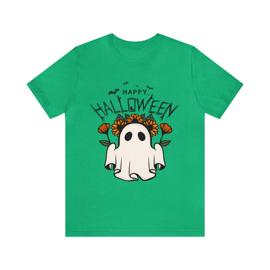 Camiseta de manga corta de jersey unisex - Halloween - Pequeño fantasma - 03