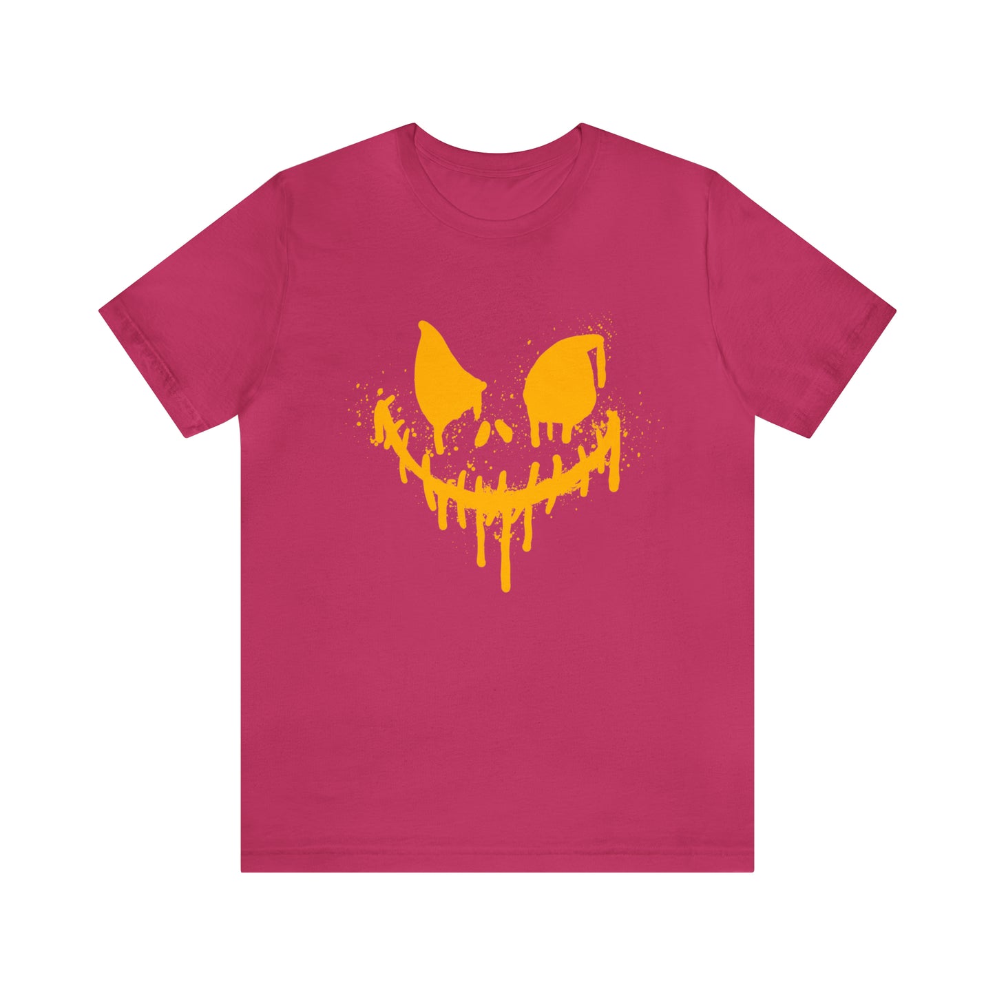 Camiseta de manga corta Unisex Jersey - Cara de terror de Halloween - 03