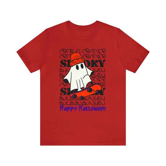 Tee-shirt à manches courtes en jersey unisexe - Halloween - Petit Fantôme - 02