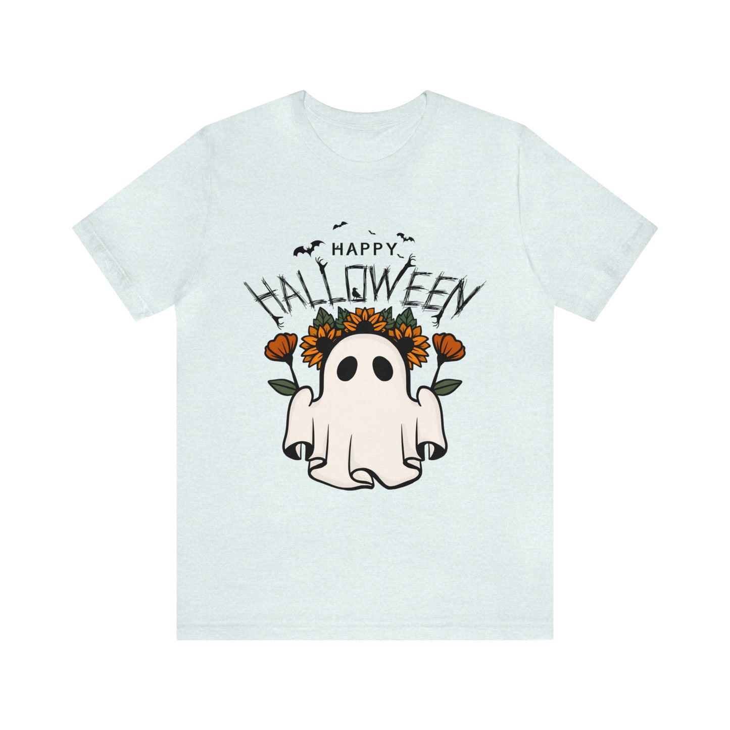 Unisex Jersey Short Sleeve Tee - Halloween - Little Ghost - 03
