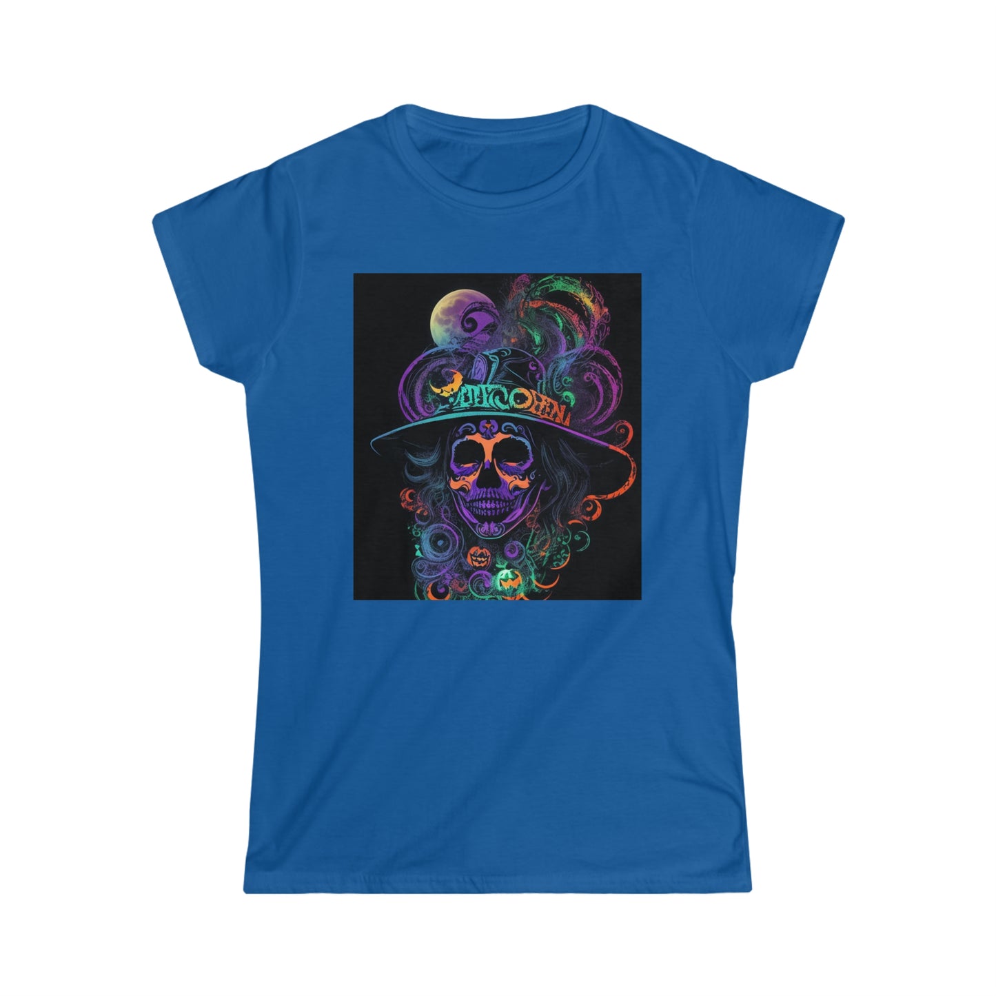 Camiseta Softstyle para mujer - Halloween - Calavera de mujer mexicana - 02