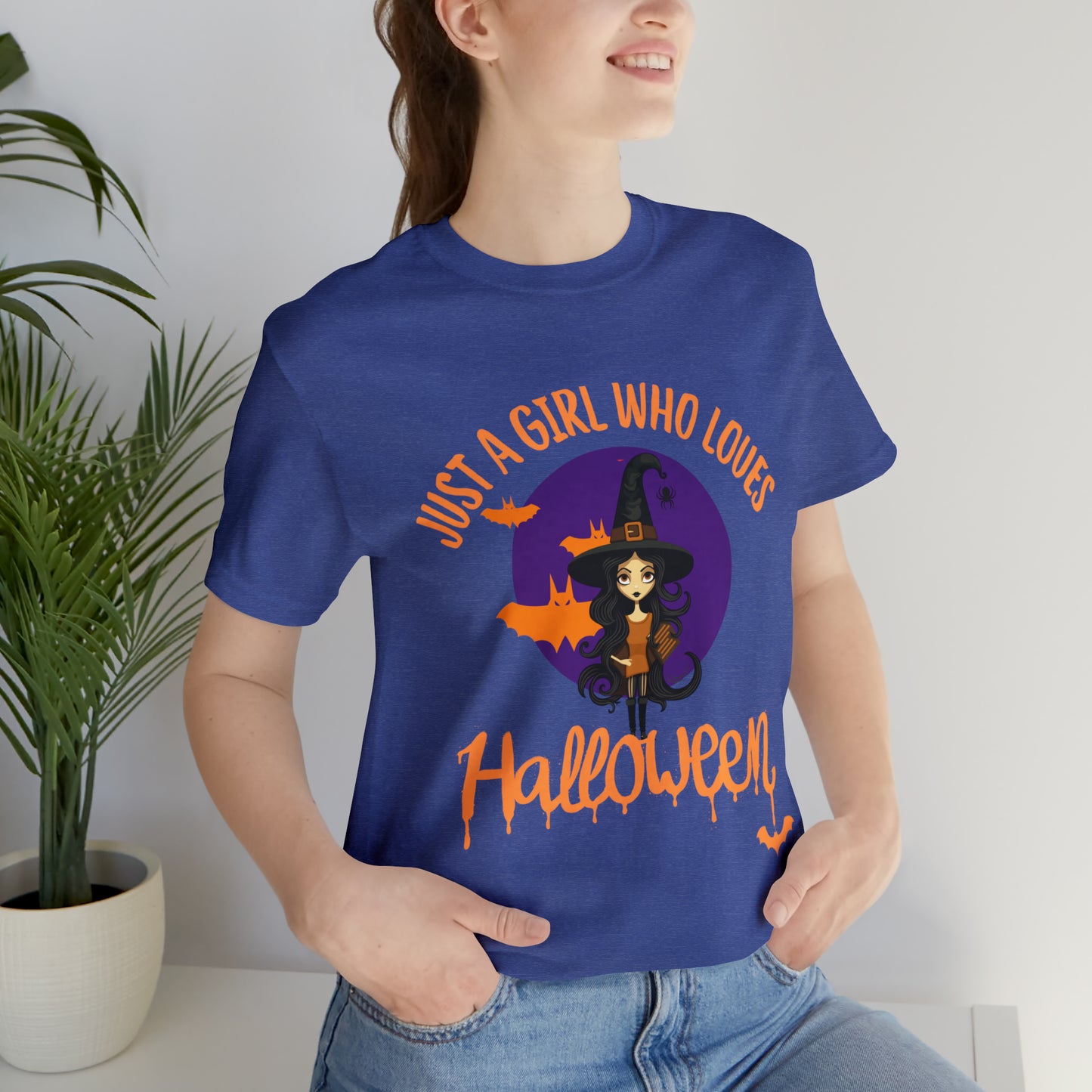 Unisex Jersey Short Sleeve Tee - Halloween - Just a Girl - 01