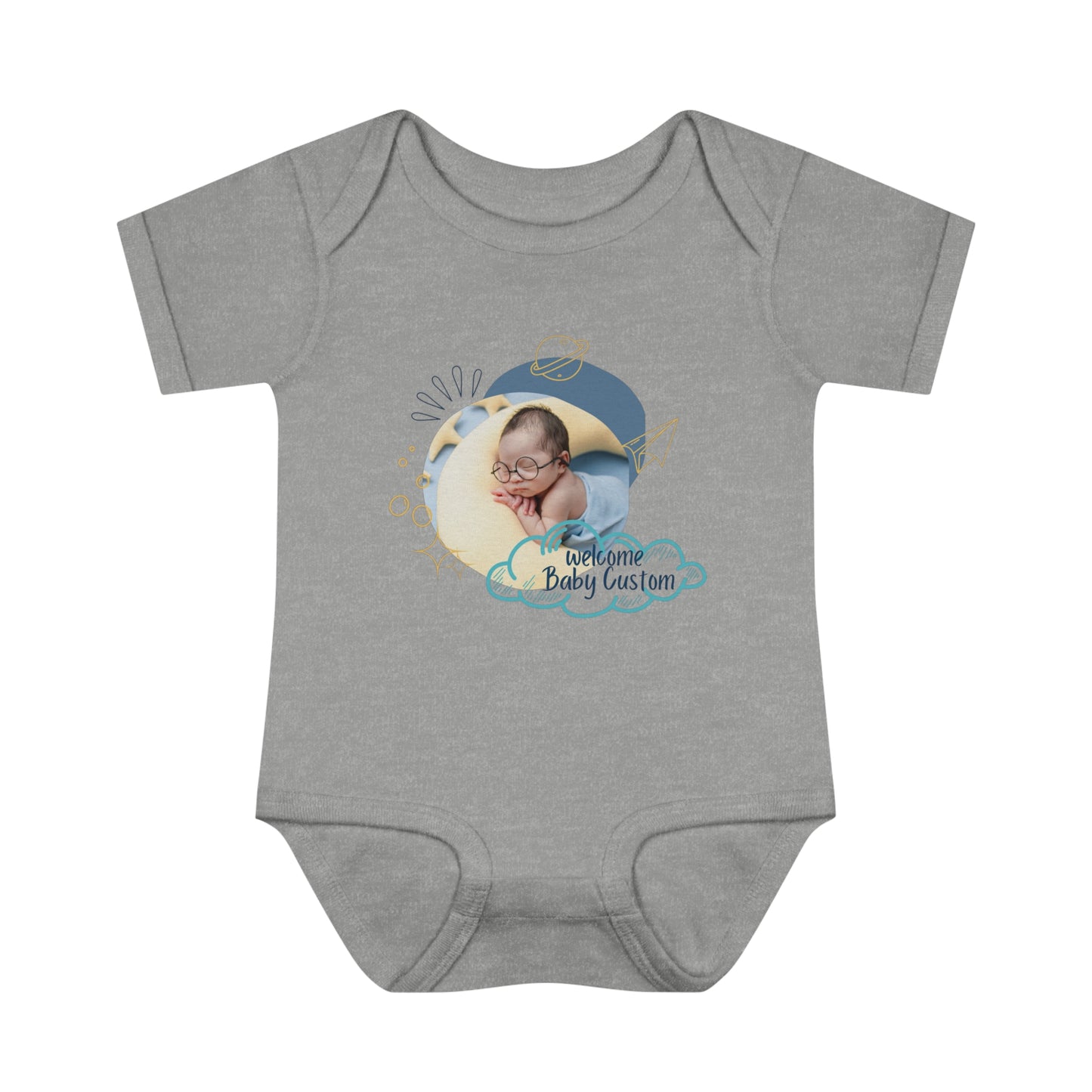 Infant Baby Rib Bodysuit - Welcome Baby - 02