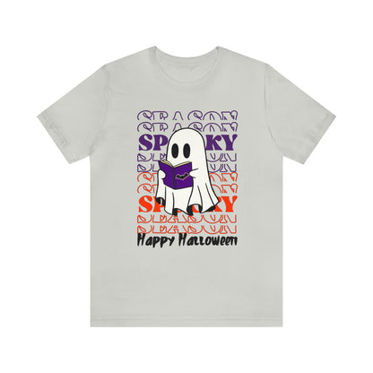 Unisex Jersey Short Sleeve Tee - Halloween - Little Ghost - 07