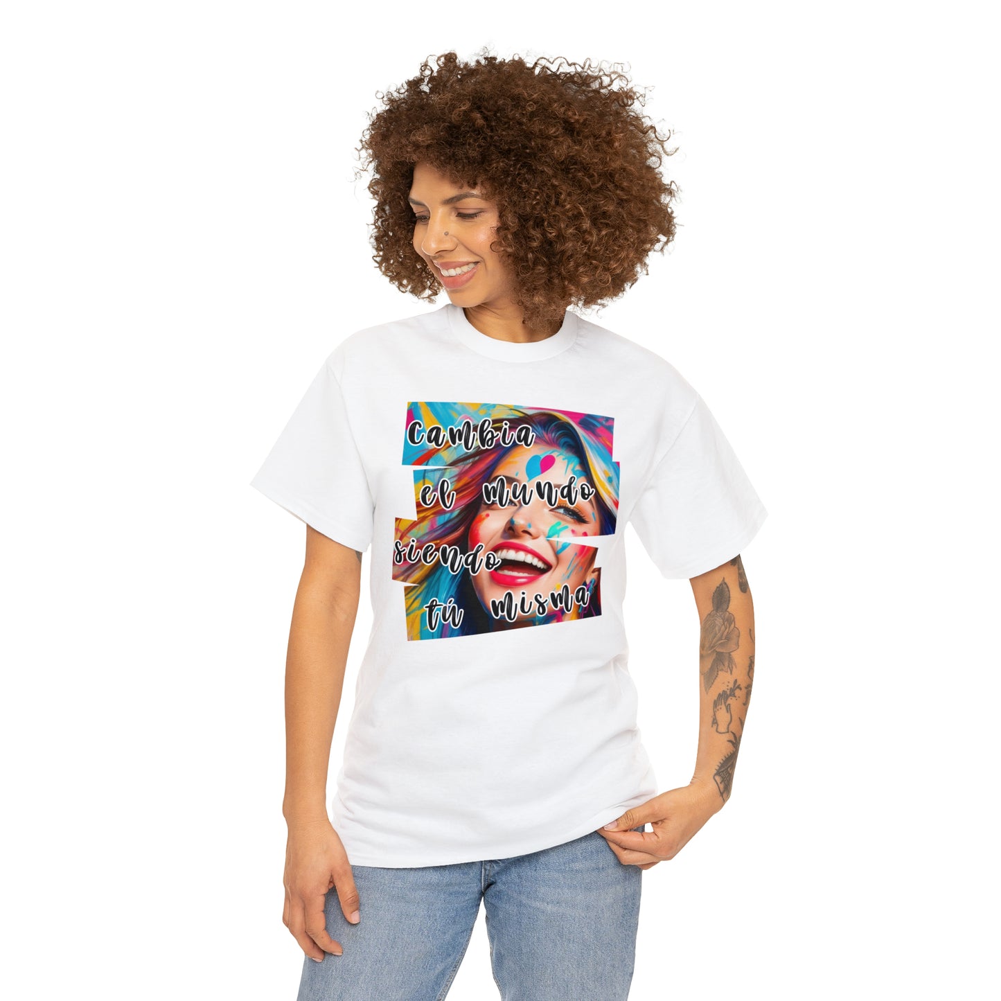 Tee-shirt unisexe en coton lourd - Amour et liberté - 01