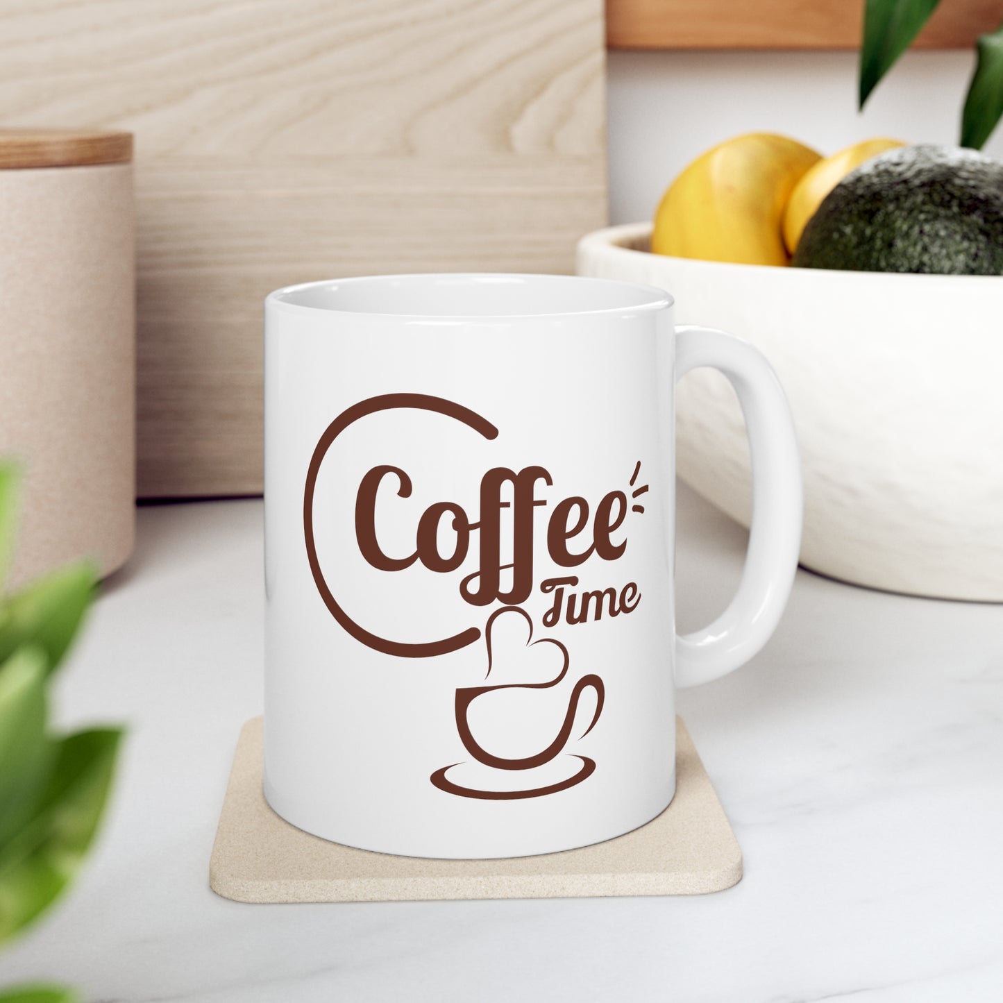 Tasse en céramique 11oz - L'heure du café