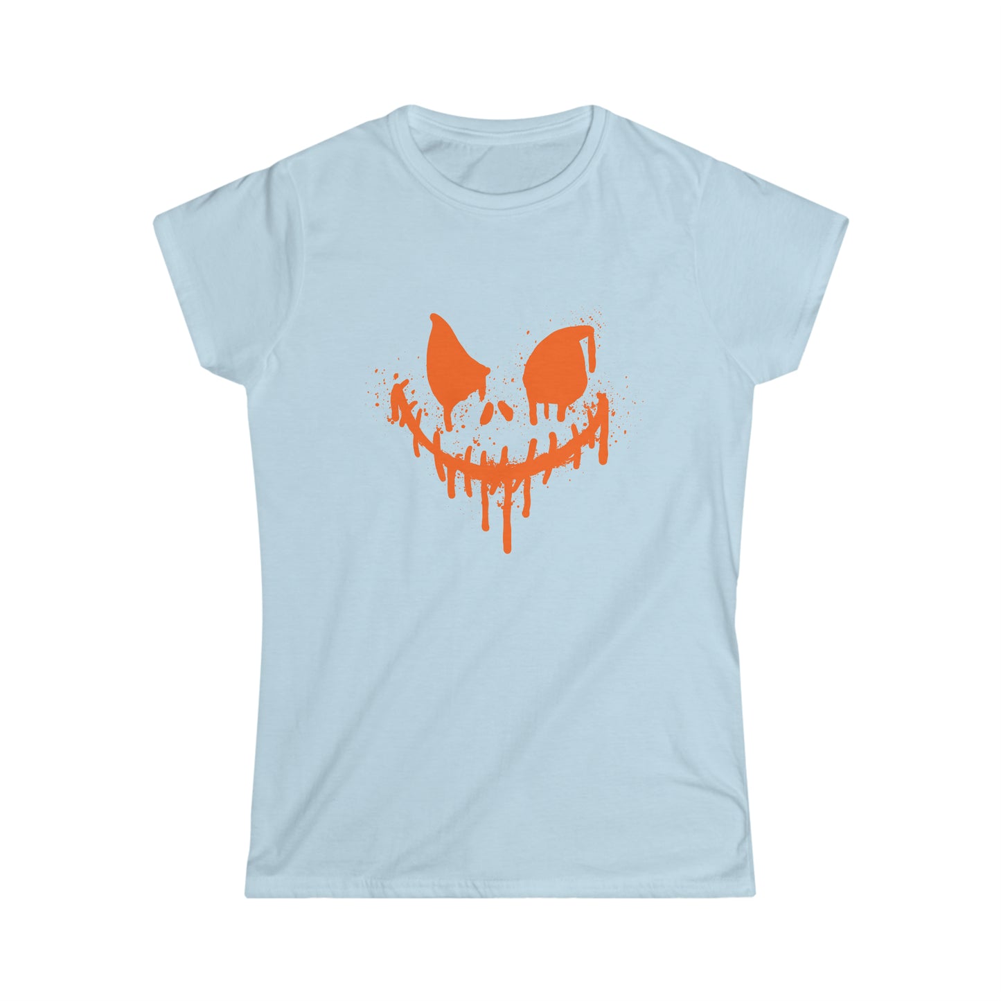 Women's Softstyle Tee - Halloween Horror face - 01