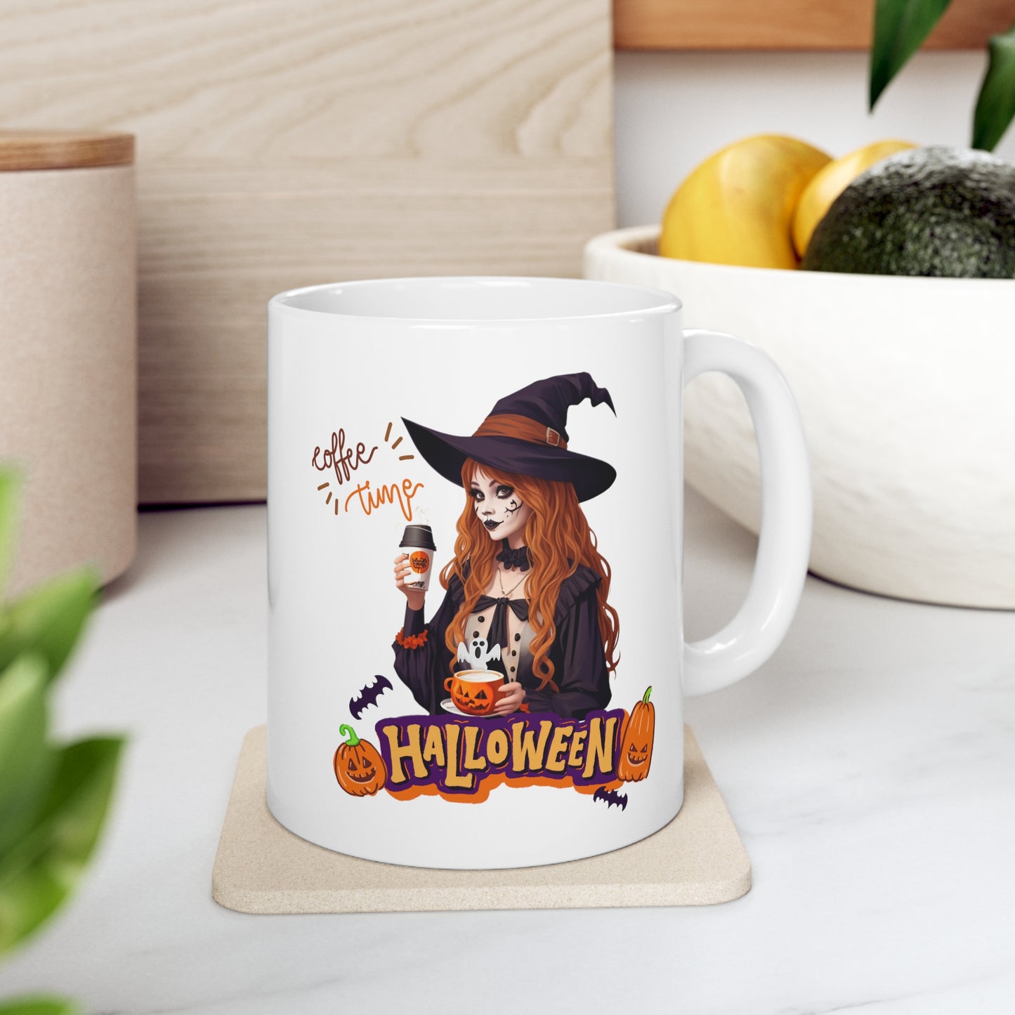 Taza de Cerámica 11oz - Bruja de Halloween - 04