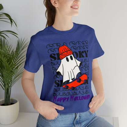 Camiseta de manga corta de jersey unisex - Halloween - Pequeño fantasma - 02