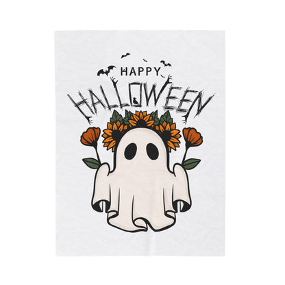 Velveteen Plush Blanket - Halloween - Little Ghost - 03