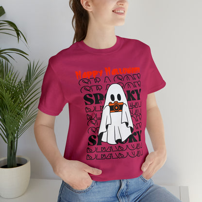 Camiseta de manga corta de jersey unisex - Halloween - Pequeño fantasma - 08