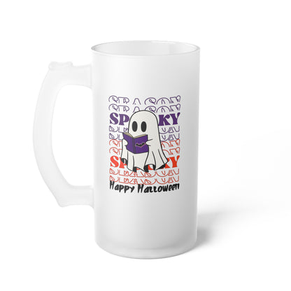 Frosted Glass Beer Mug - Halloween - Little Ghost - 07