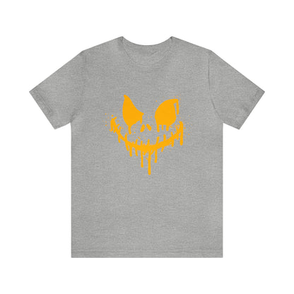 Camiseta de manga corta Unisex Jersey - Cara de terror de Halloween - 03