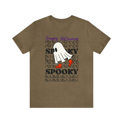 Unisex Jersey Short Sleeve Tee - Halloween - Little Ghost - 10
