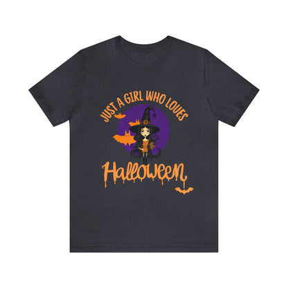 Unisex Jersey Short Sleeve Tee - Halloween - Just a Girl - 01