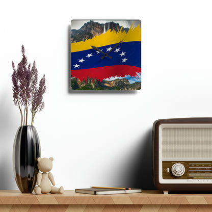 Acrylic Wall Clock - Venezuela's flag