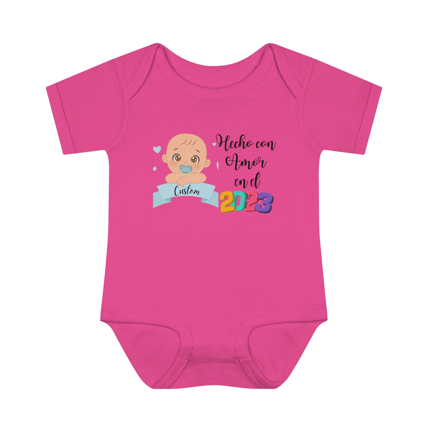 Infant Baby Rib Bodysuit - Welcome Baby - 03