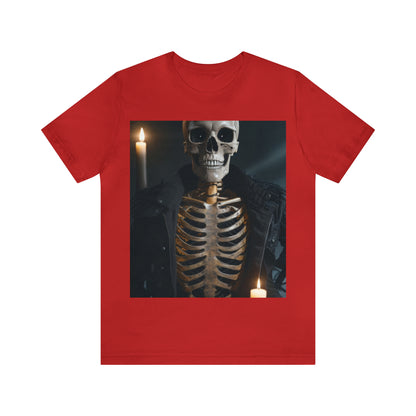 Camiseta de manga corta Unisex Jersey - Halloween Skeleton man AI - 03
