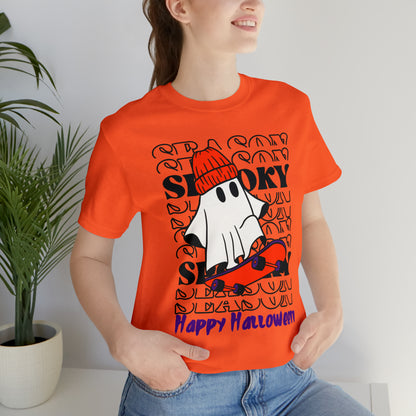 Camiseta de manga corta de jersey unisex - Halloween - Pequeño fantasma - 02