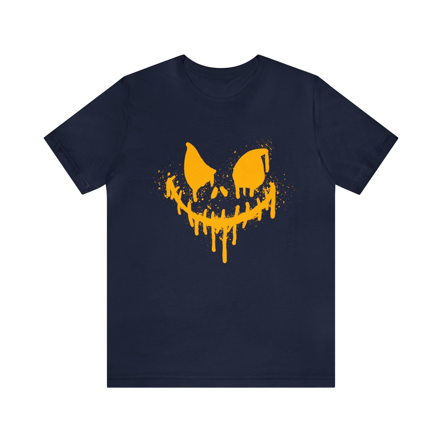 Camiseta de manga corta Unisex Jersey - Cara de terror de Halloween - 03