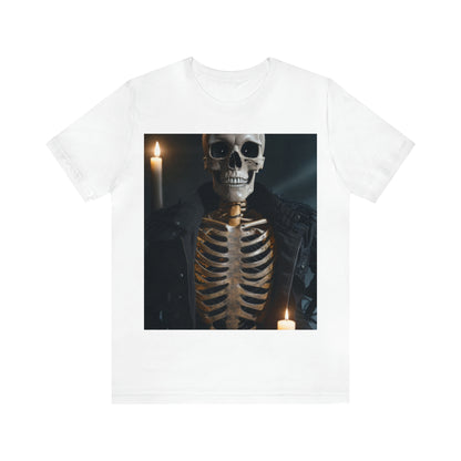 Camiseta de manga corta Unisex Jersey - Halloween Skeleton man AI - 03