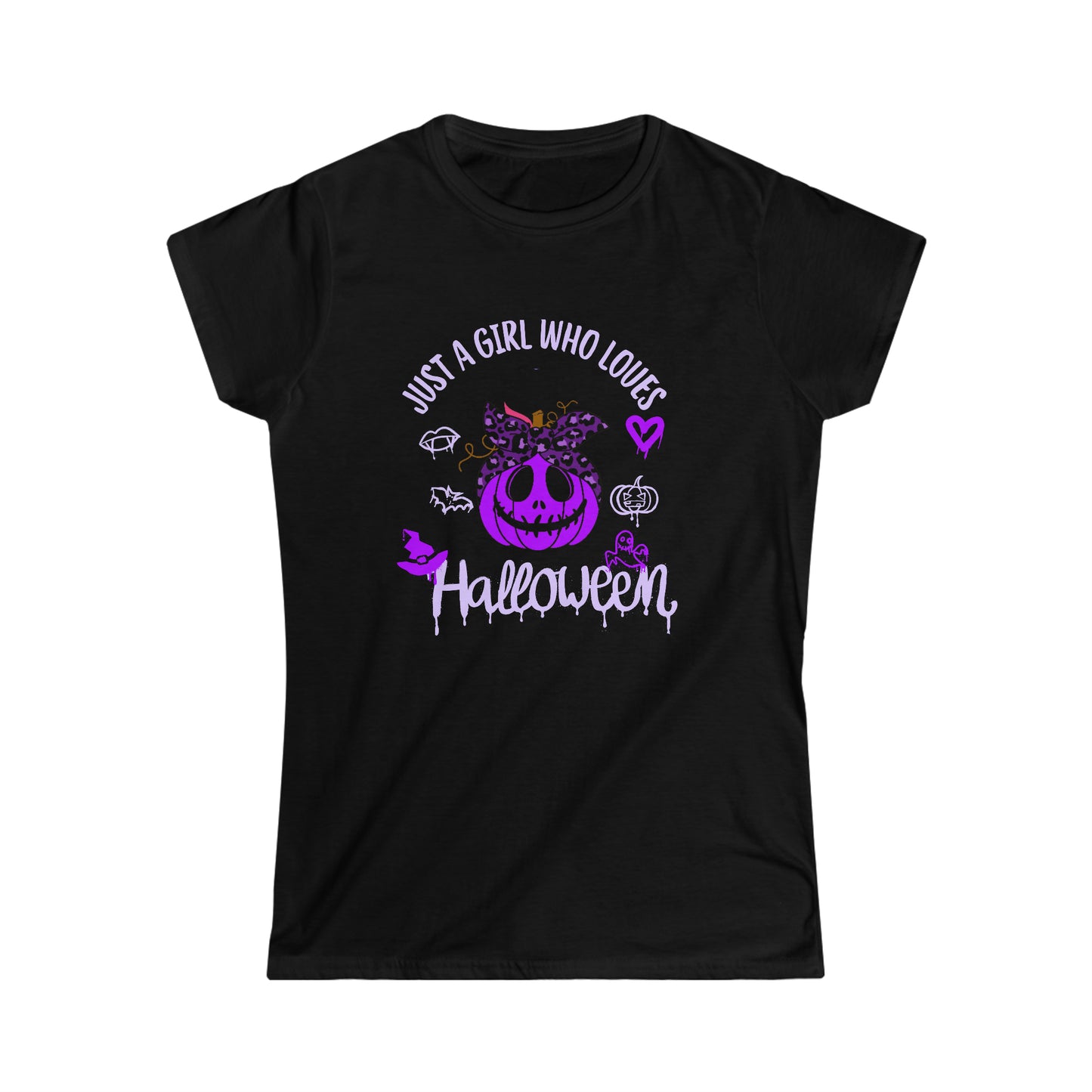 T-shirt Softstyle pour femmes - Halloween - Just a Girl - 02