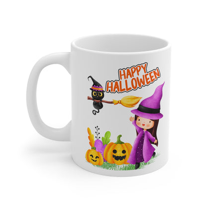 Ceramic Mug 11oz - Halloween - Young witch - 02