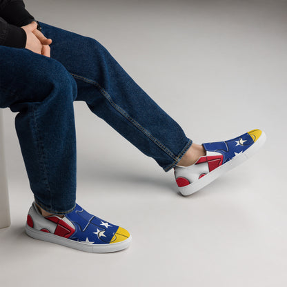 Zapatos de lona sin cordones para hombre - Bandera de Venezuela