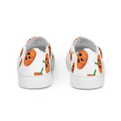 Zapatos de lona sin cordones para mujer - Halloween - Calabazas